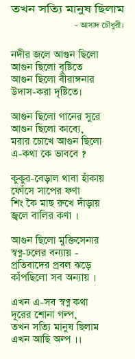 Poem - Tokhon Satyi Manush Chhilaam